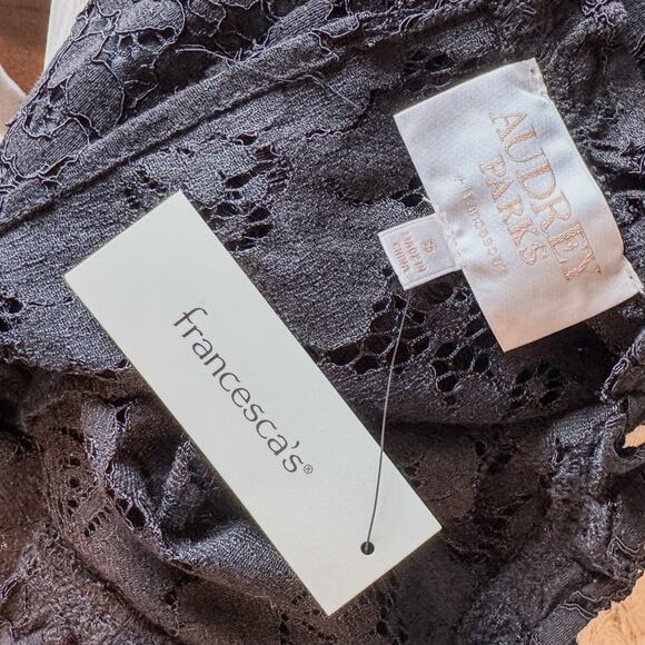 NWT- Skylar High Neck Black Lace Knit Gothic Blouse, Side Zipper, Women’s Small - Picture 10 of 10